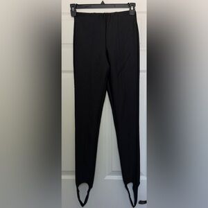 Good American Black Shine compression Stirrup Leggings size 1